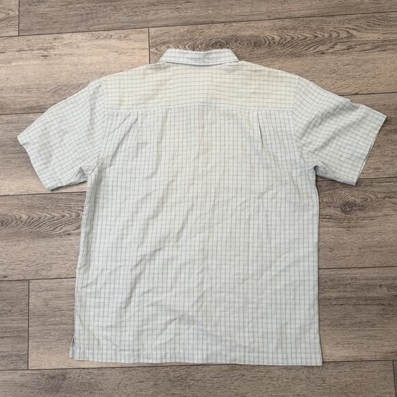 Cova Shirt Mens XL Blue Plaid Grid Short Sleeve Button Front Casual Checked - Picture 2 of 8